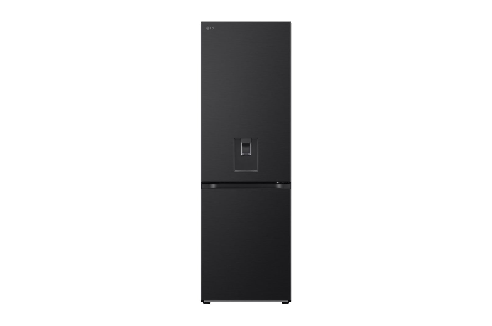 Front view of 343L NatureFRESH Fridge Freezer Matte Black (GBF3102EEP)