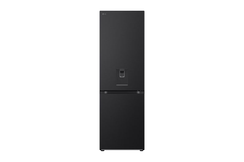 Front view of 343L NatureFRESH Fridge Freezer Matte Black (GBF3102EEP)