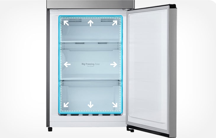 Total No Frost (Frost Free) | 336L | Tall Fridge Freezer | FRESH Switch |  Inverter Compressor | D Rated | Silver - GBM22HSADH | LG UK
