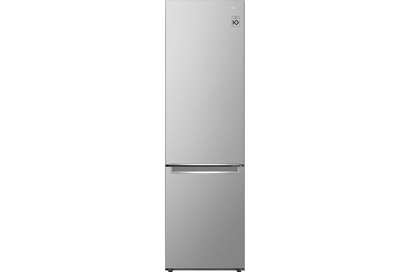 Front view of 384L NatureFRESH™ Tall Fridge Freezer Prime Silver (GBP52PYNBN)