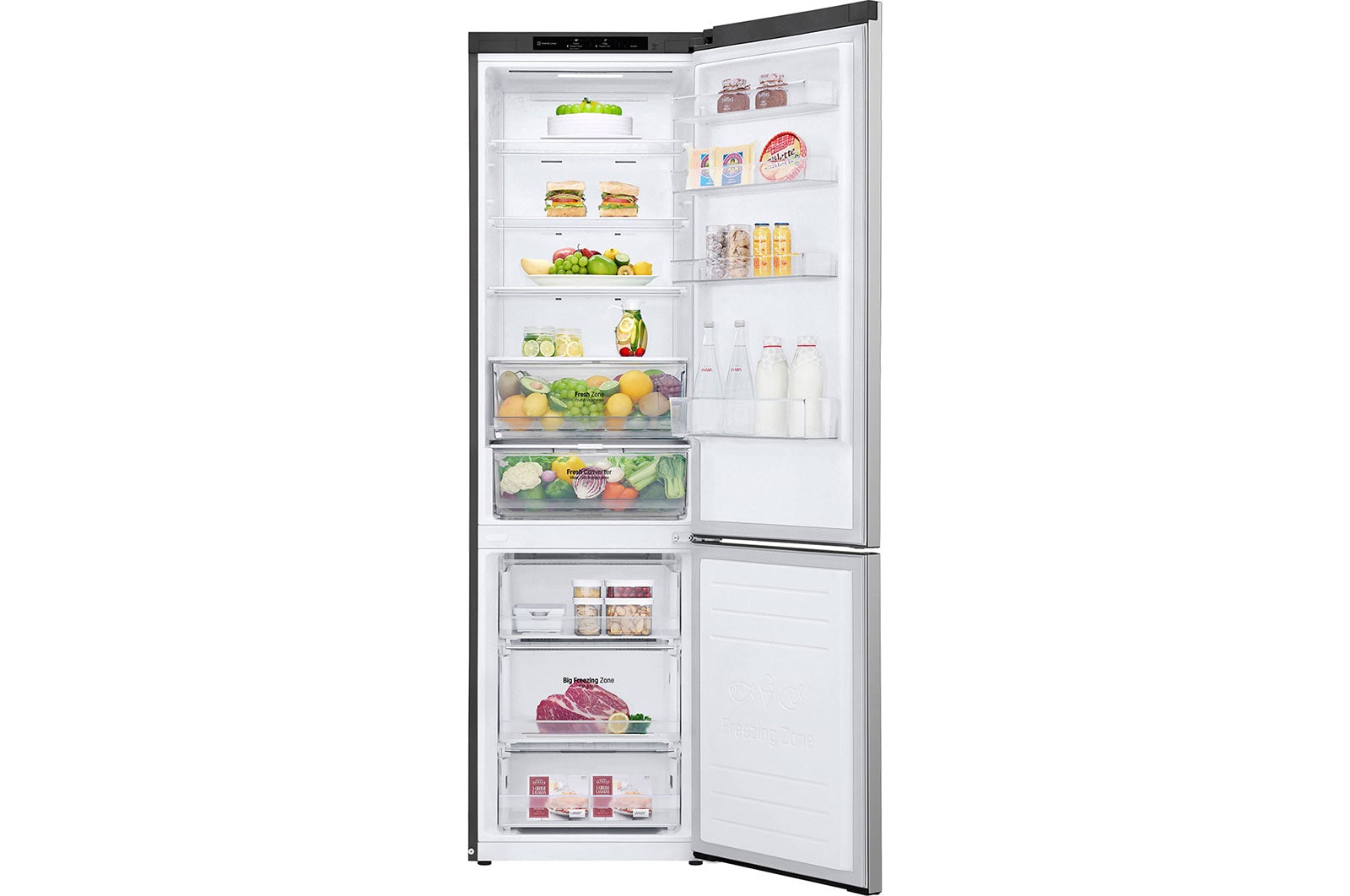 front view door open with food