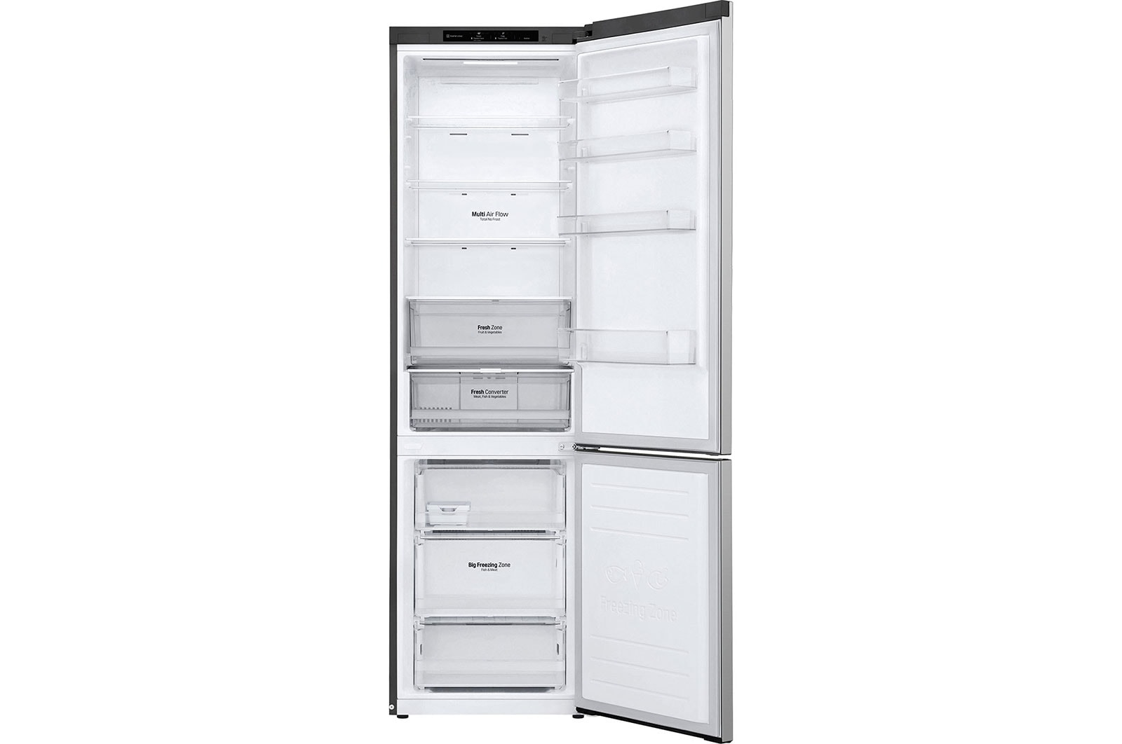 front view door open without food