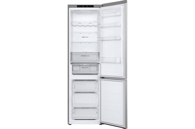 front view top door open with food 