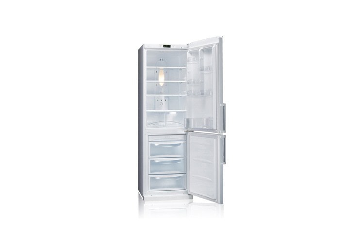 LG Combination Refrigerator/Freezer (Gross Capacity 322 Litres; Super White), GCB399BVCA
