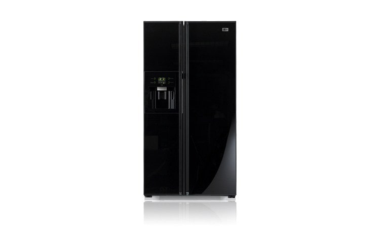 Front view of Side-by-Side Refrigerator with Water and Ice Dispenser (Gross Capacity 571 Litres) GCL217LGNA