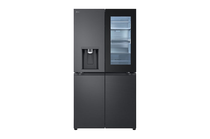 Front view of 638L Multi 4 Door Inverter Fridge Freezer Black Steel (GMG960EVJE)