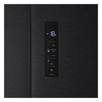 Touch control panel on refrigerator door