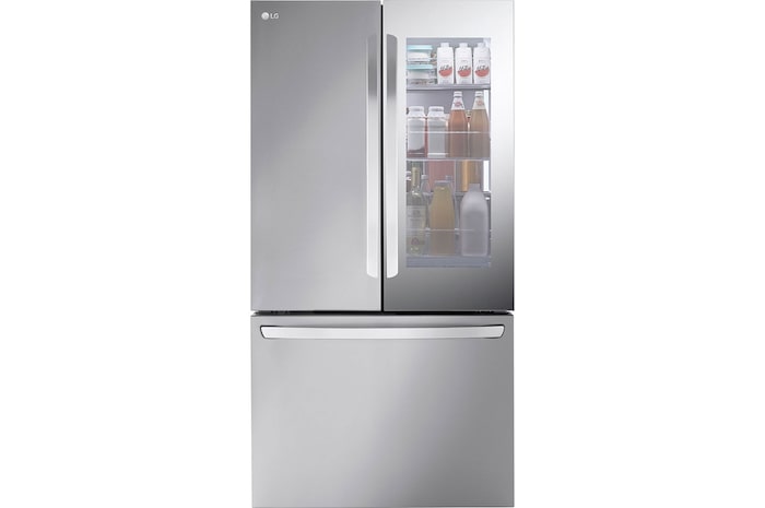 Front view of 750L InstaView™ Multi-Door Fridge Freezer Stainless Steel (GMZ765STHJ)