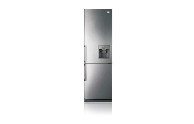 Front view of Combination Refrigerator/Freezer with Built-in Water Dispenser (Gross Capacity 335 Litres) GRF459BSCA