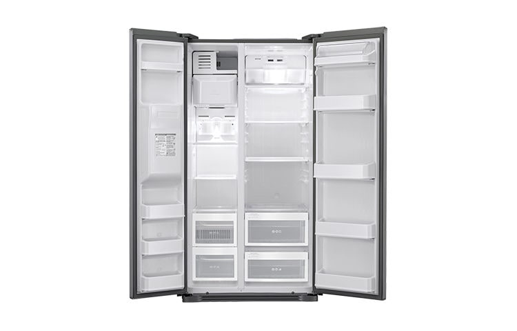 LG American Style Fridge Freezer in Platinum Silver with Water & Ice Dispenser, GS3159PVFV