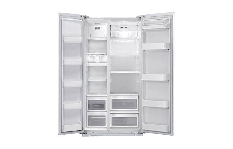LG American Style Fridge Freezer in Super White with huge Gross Capacity of 591 Litres, GS3159SWJV