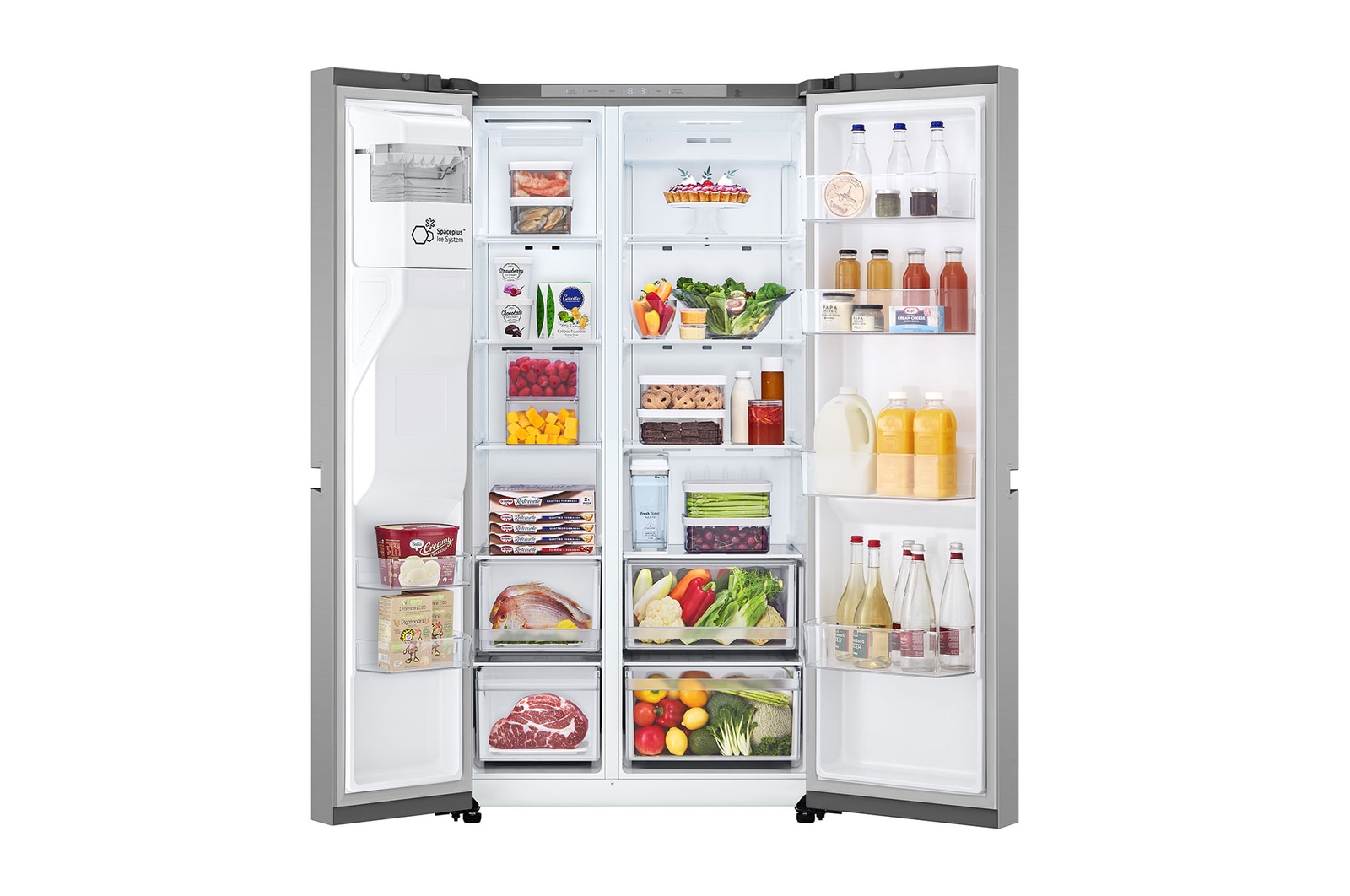 front open with food stored