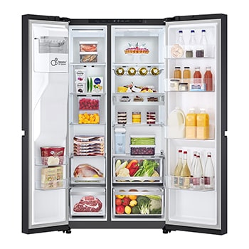 front open view with food stored