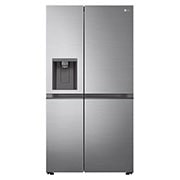 Front view of 635L NatureFRESH™ American Style Fridge Freezer Shiny Steel (GSLV51PZXL)