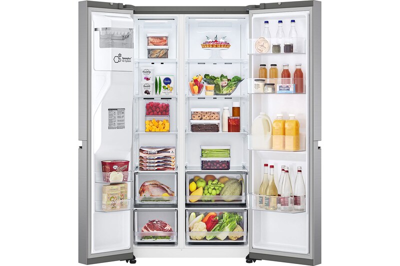 Front both doors open with food