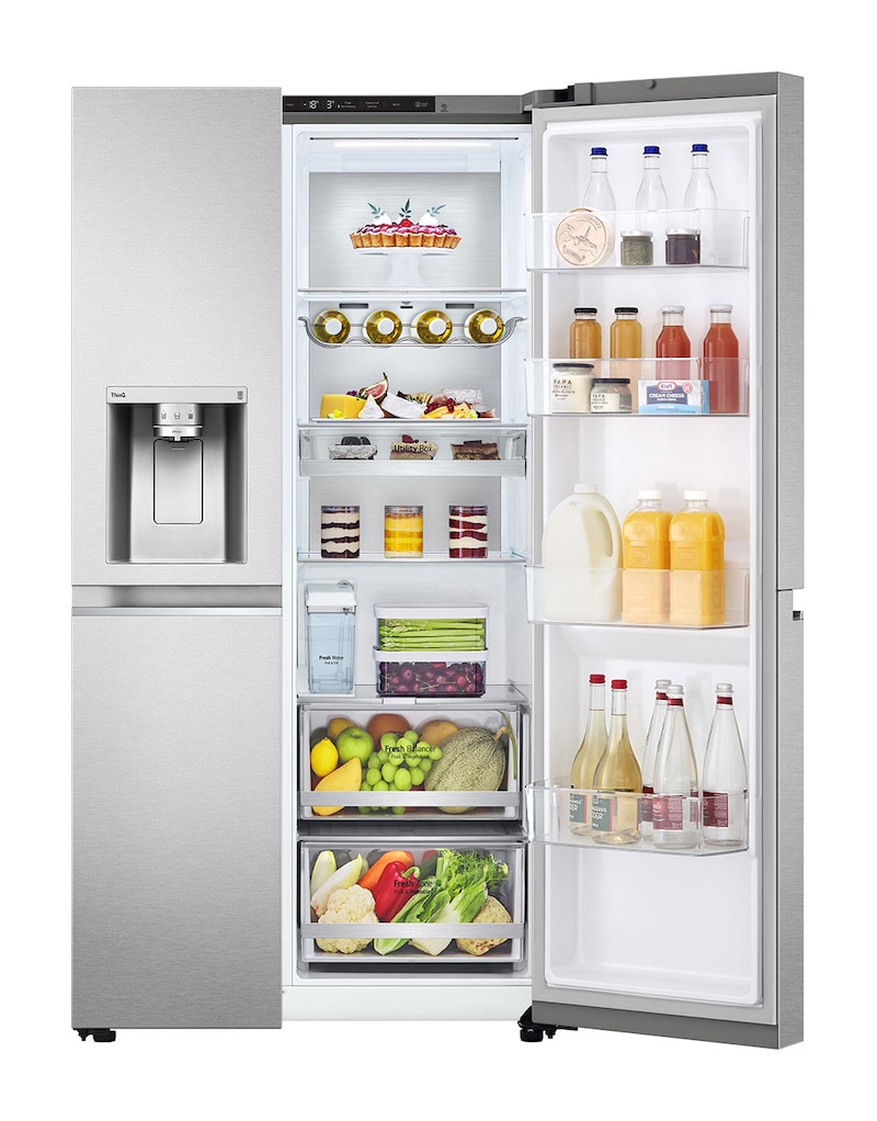 Front single door open with food