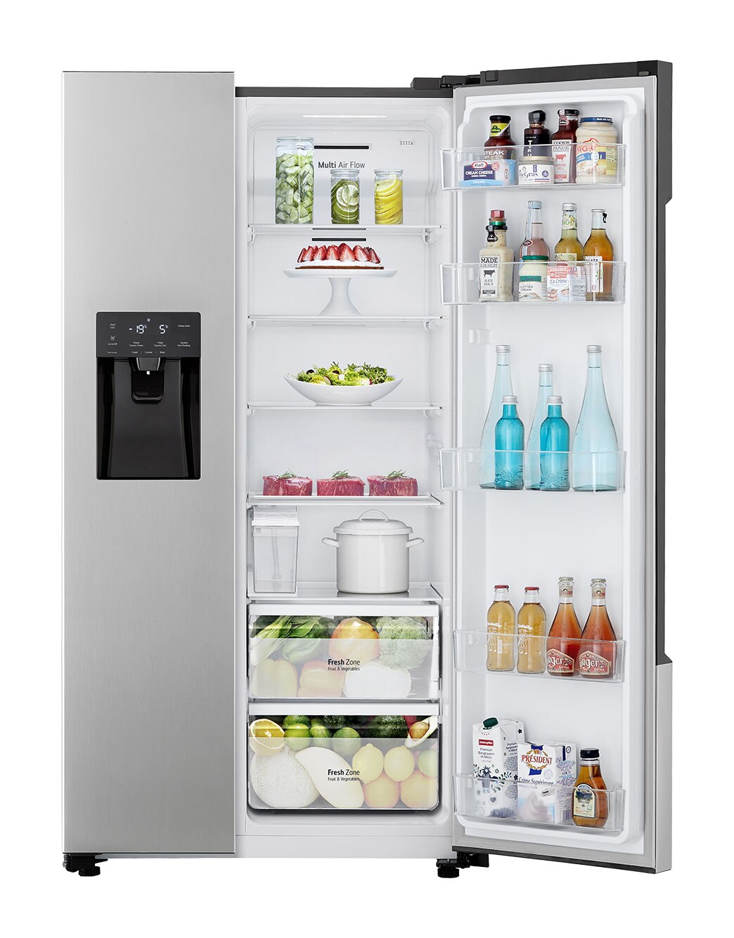 Freezer Style 562L American Style Fridge Freezer Silver | LG UK