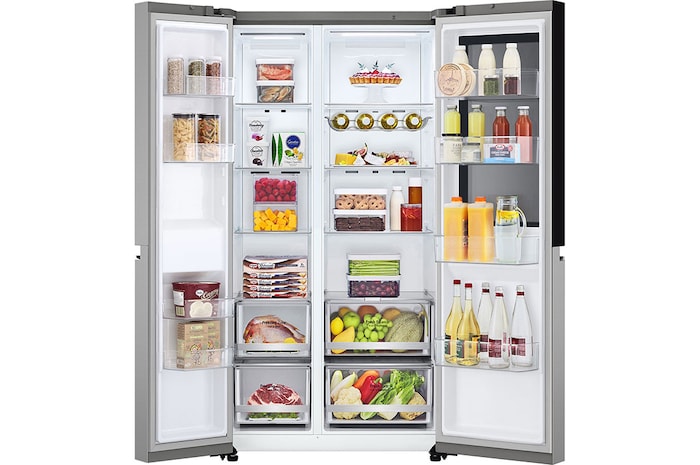 front view with open