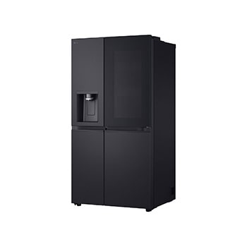 Front view of 628L, InstaView™ American Style Fridge Freezer, Black - GSXE80EVBE