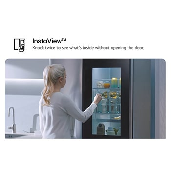 Front view of 628L, InstaView™ American Style Fridge Freezer, Silver - GSXE80PYBE