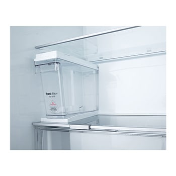 Front view of 628L, InstaView™ American Style Fridge Freezer, Silver - GSXE81PYBE