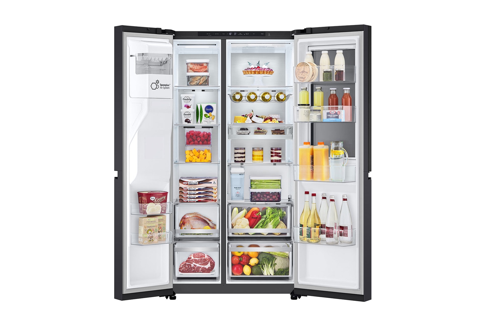 front open with food stored
