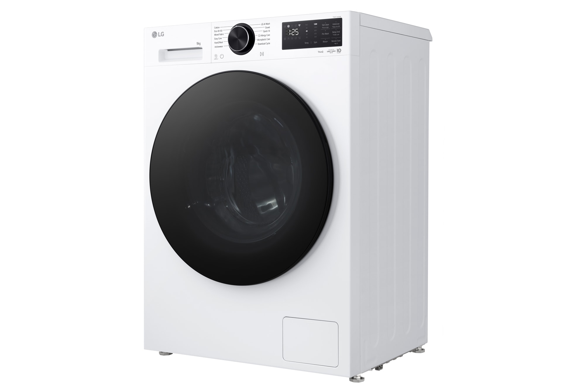 Right perspective view of of LG washer dryer combo