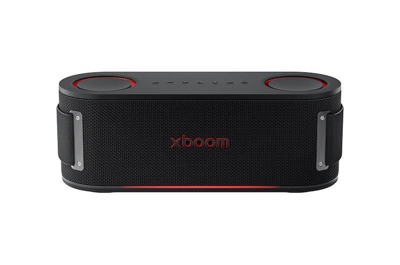 Front view of LG xboom Bounce by will.i.am | Bluetooth Speaker | xboom Signature Sound Sound with Upward Passive Radiators