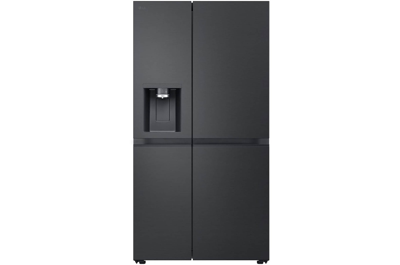 Front view of 628L NatureFRESH Side-By-Side Refrigerator Essence Black Steel (GSLE81EPBC)