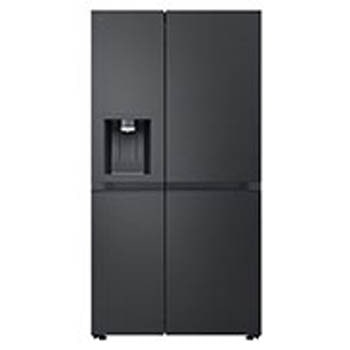 Front view of 628L NatureFRESH Side-By-Side Refrigerator Essence Black Steel (GSLE81EPBC)
