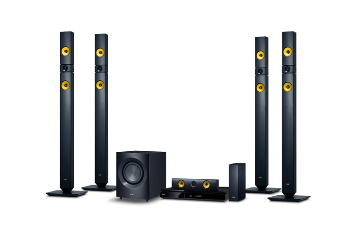 LG 5.1CH 1200W 3D BLU-RAY™ HOME CINEMA SYSTEM WITH 4 TALLBOY AND REAR WIRELESS SPEAKERS, BH7530TW