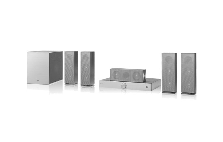 LG 3D Blu-ray Disc Playback 5.1 Stylish Aluminium Design Home Cinema System with LG Smart, BH8220B