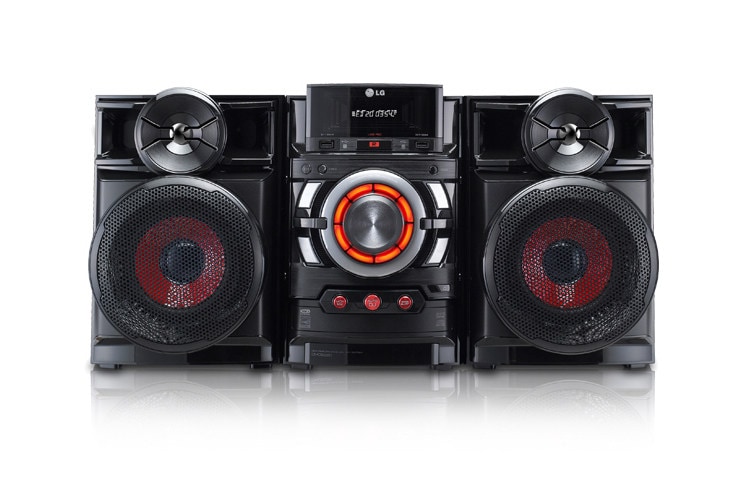 Front view of LG XBOOM CM4320 Mini Audio System with Style. Experience audio quality capable of bringing the world into your home CM4320