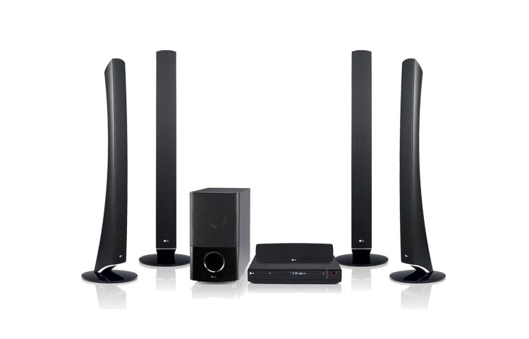 Front view of LG 5.1 DVD home cinema system HT554TH