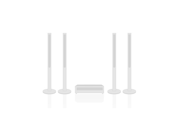 LG 5.1 Tallboy DVD Home Cinema System, HT903TA