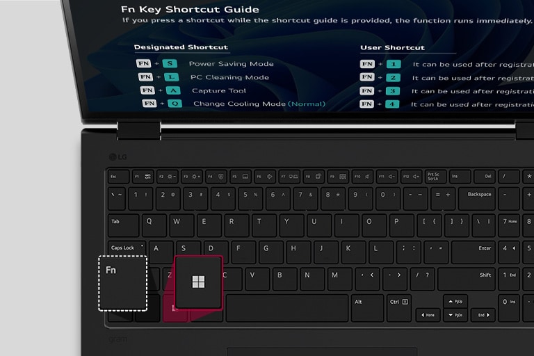 The animation shows the hot key maps are displayed.