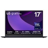 17" LG gram Pro, Copilot PC, Windows 11 Home, 32GB RAM, Intel® Arrow Lake Processor, Obsidian Black