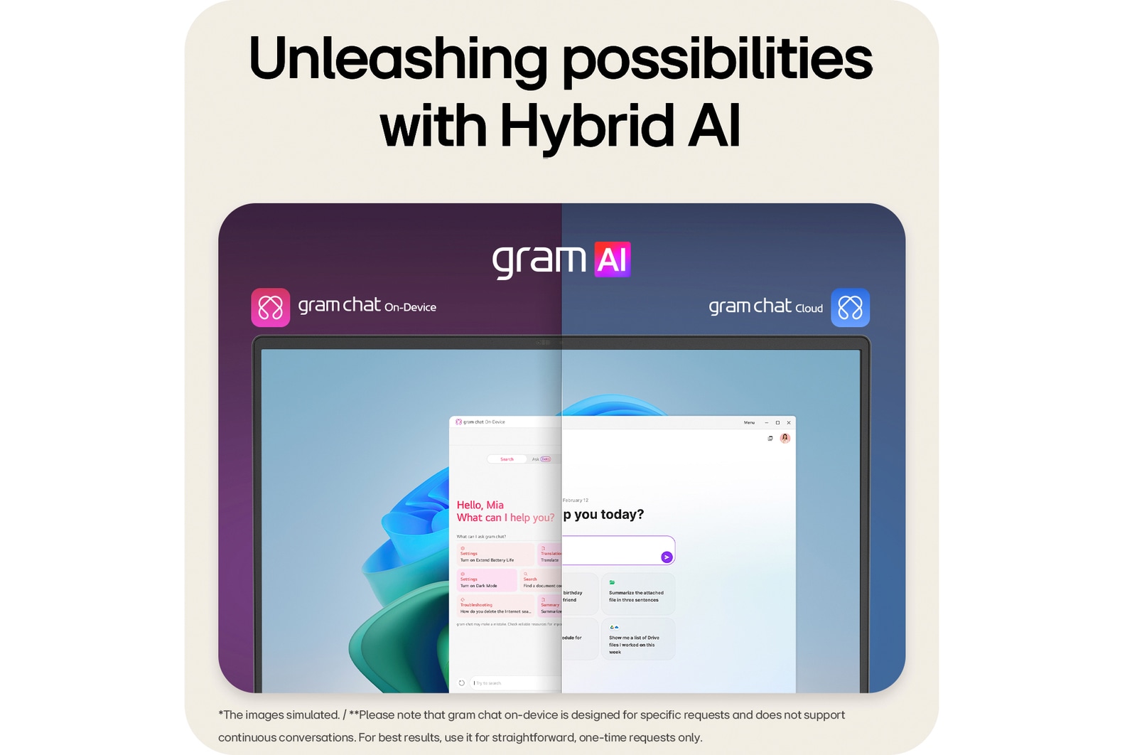 Top-down view of keyboard