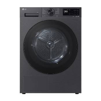Front view of 9kg DUAL Inverter Heat Pump™ Tumble Dryer, Series 5, Black RHX5009TBB
