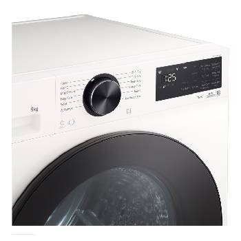 LG rhx5009twb with door open showing stainless steel drum interior
