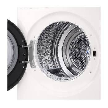 LG rhx5010twb with front door open, showing the drum interior.
