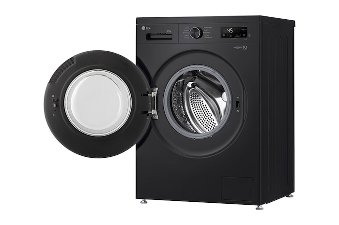 left side perspective view with door open