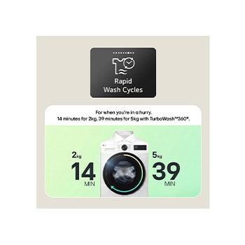 LG 11kg / 6kg AI Direct Drive™ Washer Dryer Series 5, Black, W4X5016TBB