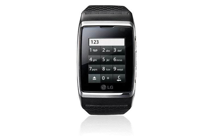 Front view of 1.3 inch full touch screen, 3G&#43; connectivity, Video call capabilities, Bluetooth v2.1 with A2DP, MP3 player, Voice recognition software GD910