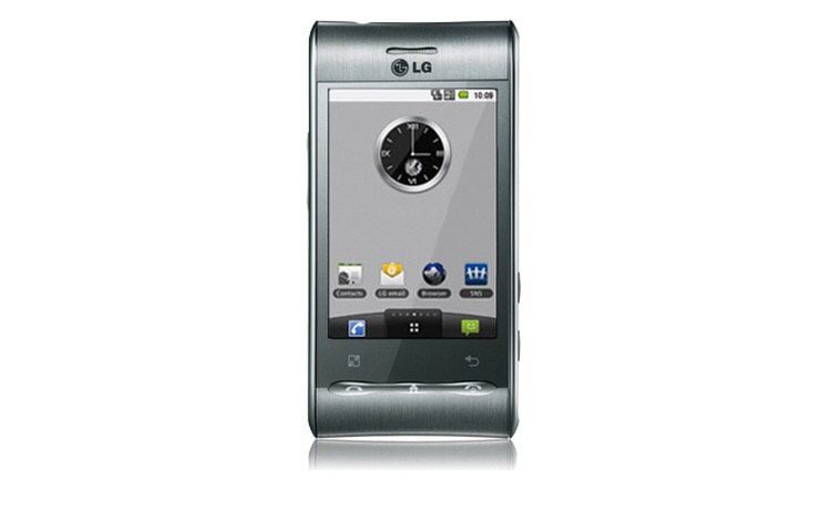 Front view of Powered by Android™, 3MP camera with face detection GT540