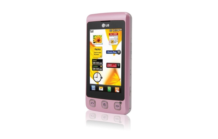 Front view of Mobile Phone with 3” Full Touch Screen, Stylus Pen, Handwriting Recognition, and M-Toy Games KP500
