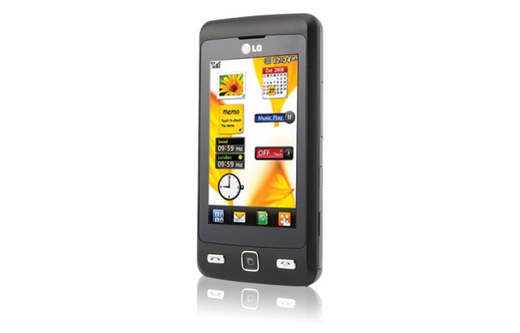 Front view of Mobile Phone with 3” Full Touch Screen, Stylus Pen, Handwriting Recognition, and M-Toy Games KP501
