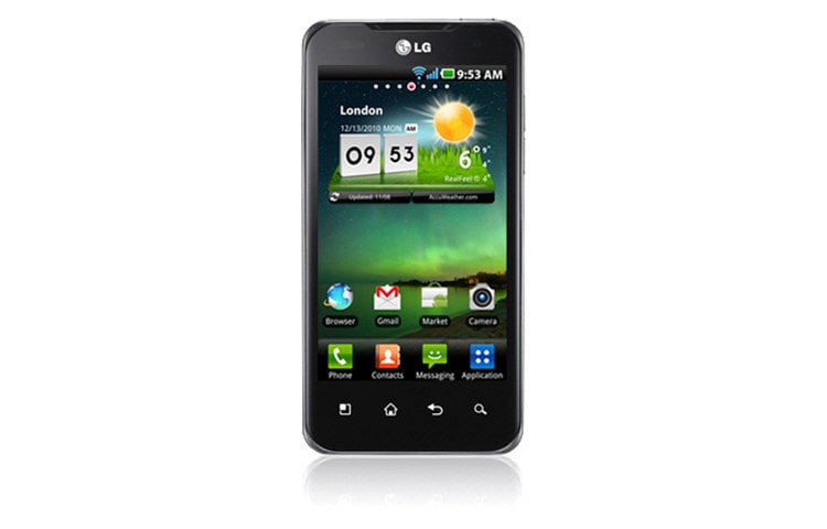 Front view of LG Optimus 2X P990 P990