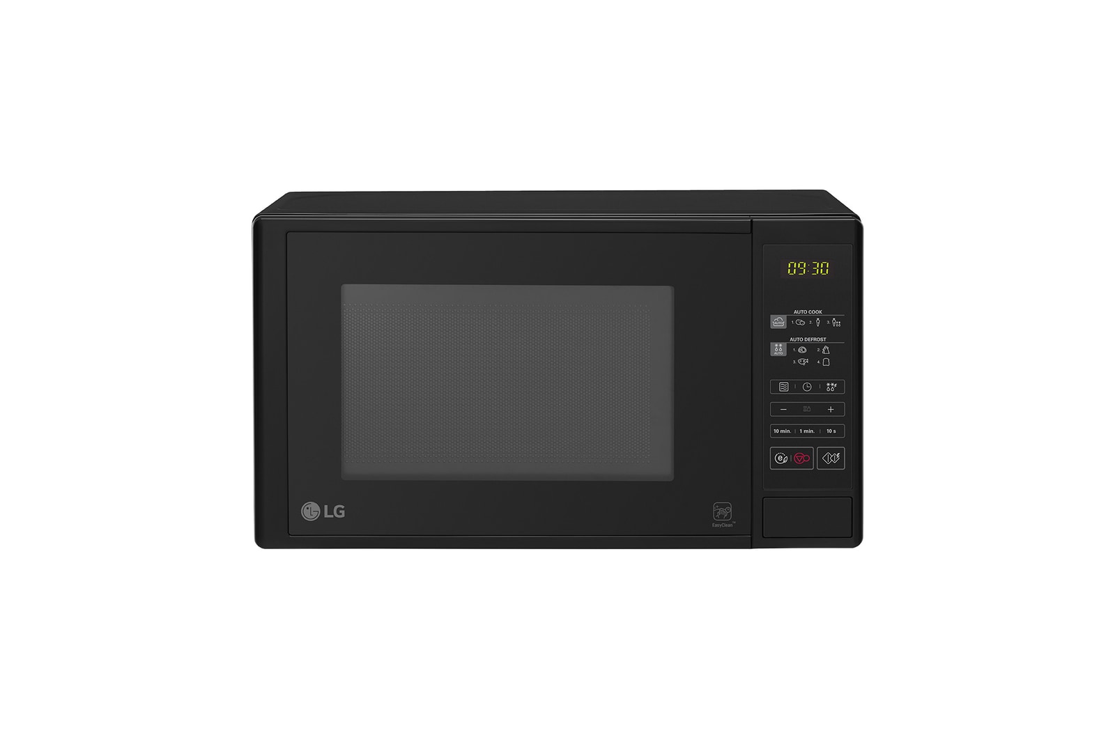 Front view of 20L 700W Microwave oven with Grill and Touch Control Panel, Black - MH6042D