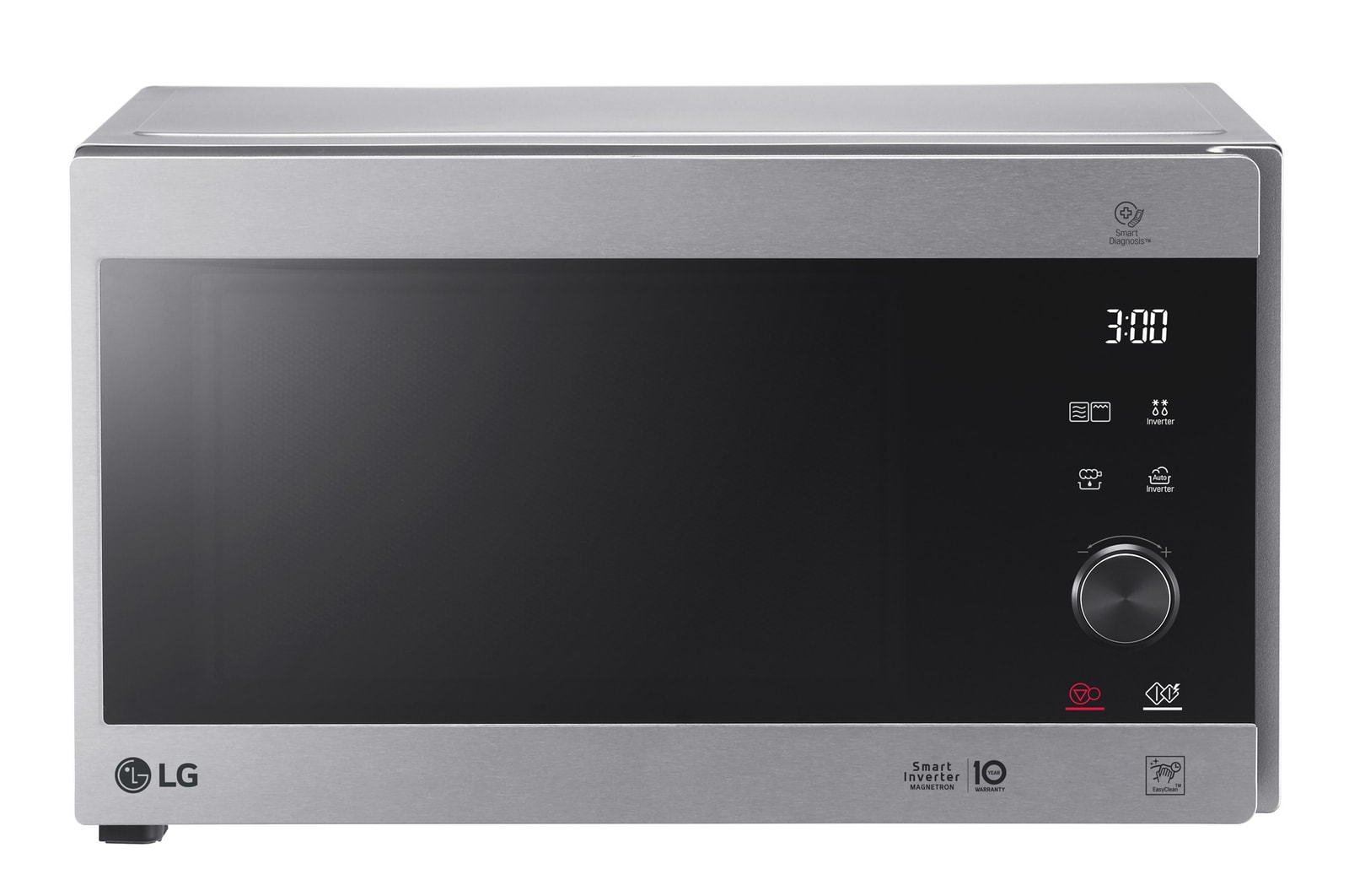 Front view of NeoChef™ 25L 1000W Microwave Oven with Grill and Touch Control Panel, Stainless Steel - MH6565CPS